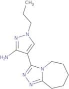 1-Propyl-4-{5H,6H,7H,8H,9H-[1,2,4]triazolo[4,3-a]azepin-3-yl}-1H-pyrazol-3-amine