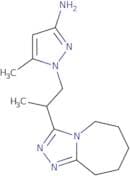 5-Methyl-1-(2-{5H,6H,7H,8H,9H-[1,2,4]triazolo[4,3-a]azepin-3-yl}propyl)-1H-pyrazol-3-amine