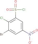 3-Bromo-2-chloro-5-nitrobenzene-1-sulfonyl chloride