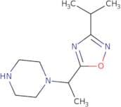 1-{1-[3-(Propan-2-yl)-1,2,4-oxadiazol-5-yl]ethyl}piperazine