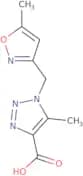 5-Methyl-1-[(5-methyl-1,2-oxazol-3-yl)methyl]-1H-1,2,3-triazole-4-carboxylic acid