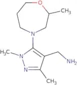 [1,3-Dimethyl-5-(2-methyl-1,4-oxazepan-4-yl)-1H-pyrazol-4-yl]methanamine