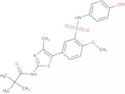 N-[5-[3-[(4-Hydroxyphenyl)sulfamoyl]-4-methoxyphenyl]-4-methyl-1,3-thiazol-2-yl]-2,2-dimethylpropa…