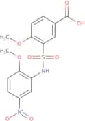 4-Methoxy-3-[(2-methoxy-5-nitrophenyl)sulfamoyl]benzoic acid