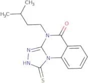 4-(3-Methylbutyl)-1-sulfanyl-4H,5H-[1,2,4]triazolo[4,3-a]quinazolin-5-one