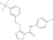 N-(4-Fluorophenyl)-3-((3-(trifluoromethyl)benzyl)sulfanyl)-2-thiophenecarboxamide
