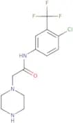 N-[4-Chloro-3-(trifluoromethyl)phenyl]-2-(piperazin-1-yl)acetamide