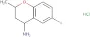 (4S)-6-Fluoro-2-methyl-3,4-dihydro-2H-1-benzopyran-4-amine hydrochloride