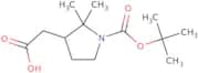 2-{1-[(tert-Butoxy)carbonyl]-2,2-dimethylpyrrolidin-3-yl}acetic acid