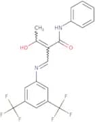 2-Acetyl-3-((3,5-bis(trifluoromethyl)phenyl)amino)-N-phenylprop-2-enamide