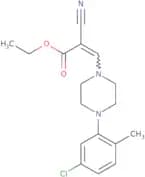 ethyl 3-(4-(5-chloro-2-methylphenyl)piperazinyl)-2-cyanoprop-2-enoate