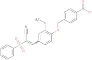 3-(3-methoxy-4-((4-nitrophenyl)methoxy)phenyl)-2-(phenylsulfonyl)prop-2-enenitrile