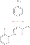 4-((2-fluorophenyl)amino)-3-((4-methylphenyl)sulfonyl)but-3-en-2-one