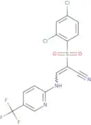 2-((2,4-dichlorophenyl)sulfonyl)-3-((5-(trifluoromethyl)(2-pyridyl))amino)prop-2-enenitrile