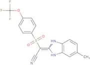 2-(5-methyl(3-hydrobenzimidazol-2-ylidene))-2-((4-(trifluoromethoxy)phenyl)sulfonyl)ethanenitrile
