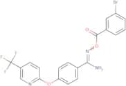 2-amino-1-aza-2-(4-(5-(trifluoromethyl)(2-pyridyloxy))phenyl)vinyl 3-bromobenzoate