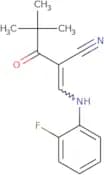 2-(2,2-dimethylpropanoyl)-3-((2-fluorophenyl)amino)prop-2-enenitrile