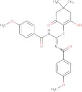 N-(2-aza-1-(6-hydroxy-4,4-dimethyl-2-oxocyclohex-1-enylthio)-3-(4-methoxyphenyl)-3-oxoprop-1-enyl)…