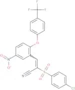 2-((4-chlorophenyl)sulfonyl)-3-(5-nitro-2-(4-(trifluoromethyl)phenoxy)phenyl)prop-2-enenitrile