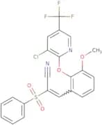 3-(2-(3-chloro-5-(trifluoromethyl)(2-pyridyl)oxy)-3-methoxyphenyl)-2-(phenylsulfonyl)prop-2-enenit…