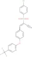 2-((4-chlorophenyl)sulfonyl)-3-(4-(5-(trifluoromethyl)(2-pyridyloxy))phenyl)prop-2-enenitrile