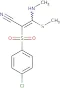 2-((4-chlorophenyl)sulfonyl)-3-(methylamino)-3-methylthioprop-2-enenitrile