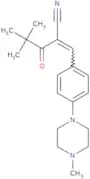 2-(2,2-dimethylpropanoyl)-3-(4-(4-methylpiperazinyl)phenyl)prop-2-enenitrile