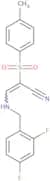 3-(((2,4-difluorophenyl)methyl)amino)-2-((4-methylphenyl)sulfonyl)prop-2-enenitrile