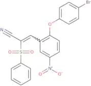 3-(2-(4-bromophenoxy)-5-nitrophenyl)-2-(phenylsulfonyl)prop-2-enenitrile