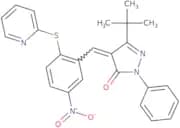 3-(tert-butyl)-4-((5-nitro-2-(2-pyridylthio)phenyl)methylene)-1-phenyl-2-pyrazolin-5-one