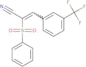 2-(phenylsulfonyl)-3-(3-(trifluoromethyl)phenyl)prop-2-enenitrile