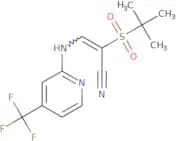 2-((tert-butyl)sulfonyl)-3-((4-(trifluoromethyl)(2-pyridyl))amino)prop-2-enenitrile