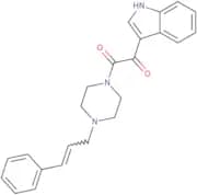 1-indol-3-yl-2-(4-(3-phenylprop-2-enyl)piperazinyl)ethane-1,2-dione