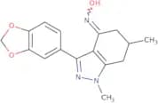 3-benzo[d]1,3-dioxolen-5-yl-4-(hydroxyimino)-1,6-dimethyl-5,6,7-trihydro1H-indazole