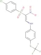 1-((4-chlorophenyl)sulfonyl)-1-nitro-2-((4-(trifluoromethylthio)phenyl)amino)ethene