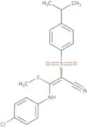 3-((4-chlorophenyl)amino)-2-((4-(isopropyl)phenyl)sulfonyl)-3-methylthioprop-2-enenitrile