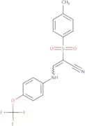 2-((4-methylphenyl)sulfonyl)-3-((4-(trifluoromethoxy)phenyl)amino)prop-2-enenitrile