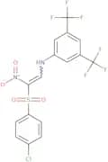 2-((3,5-bis(trifluoromethyl)phenyl)amino)-1-((4-chlorophenyl)sulfonyl)-1-nitroethene