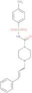 N-((4-methylphenyl)sulfonyl)(4-(3-phenylprop-2-enyl)piperazinyl)formamide