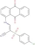 3-((9,10-dioxoanthryl)amino)-2-((4-chlorophenyl)sulfonyl)prop-2-enenitrile