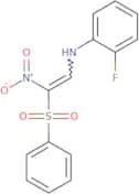 2-((2-fluorophenyl)amino)-1-nitro-1-(phenylsulfonyl)ethene