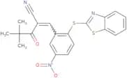 3-(2-benzothiazol-2-ylthio-5-nitrophenyl)-2-(2,2-dimethylpropanoyl)prop-2-enenitrile