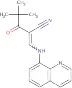 2-(2,2-dimethylpropanoyl)-3-(8-quinolylamino)prop-2-enenitrile