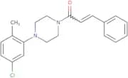 1-(4-(5-chloro-2-methylphenyl)piperazinyl)-3-phenylprop-2-en-1-one