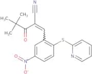 2-(2,2-dimethylpropanoyl)-3-(5-nitro-2-(2-pyridylthio)phenyl)prop-2-enenitrile