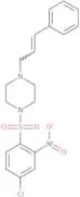 4-chloro-2-nitro-1-((4-(3-phenylprop-2-enyl)piperazinyl)sulfonyl)benzene