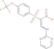 1-nitro-2-(pyrimidin-2-ylamino)-1-((4-(trifluoromethoxy)phenyl)sulfonyl)ethene