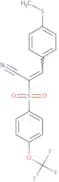 3-(4-methylthiophenyl)-2-((4-(trifluoromethoxy)phenyl)sulfonyl)prop-2-enenitrile