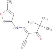 2-(2,2-dimethylpropanoyl)-3-((5-methylisoxazol-3-yl)amino)prop-2-enenitrile