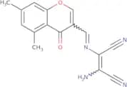 2-amino-1-(1-aza-2-(5,7-dimethyl-4-oxo(4H-chromen-3-yl))vinyl)ethene-1,2-dicarbonitrile